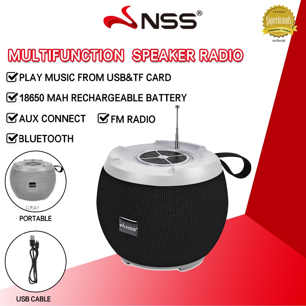 NSS Portable Outdoor Wireless Bluetooth Speaker Waterproof with FM ...