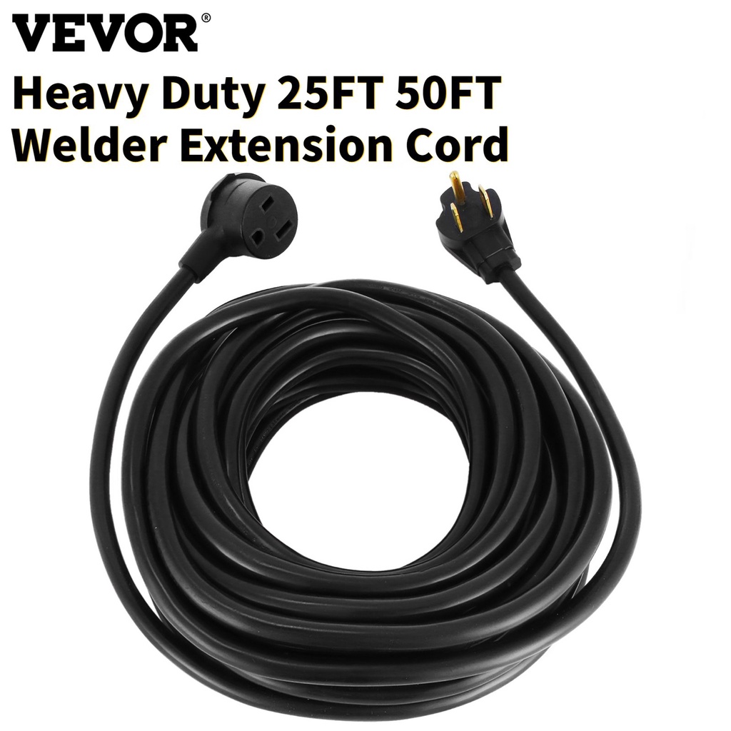 VEVOR Heavy Duty Welder Extension Cord 25/50ft 8/3 50Amp 250V Welding