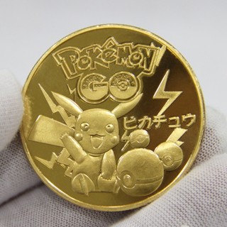 Pokemon Pikachu Coins Medallion Metal Material Commemorative Collection ...