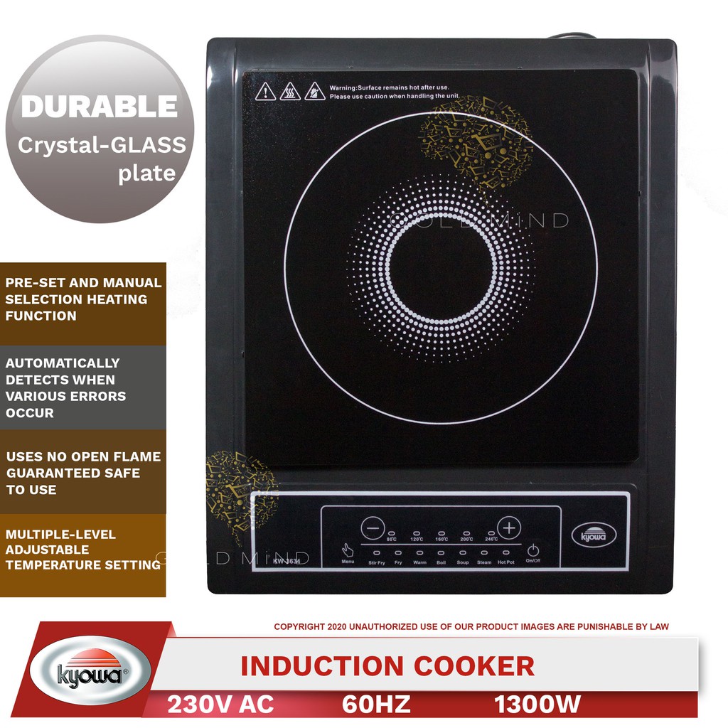 Kyowa Induction Stove Cooker Durable Crystal Glass Plate (1300w