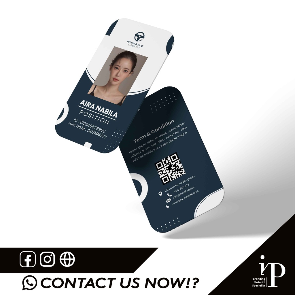 PLASTIC CARD, 0.76MM, Kad Matrik Photo Staff ID Card / Kad Pekerja ...