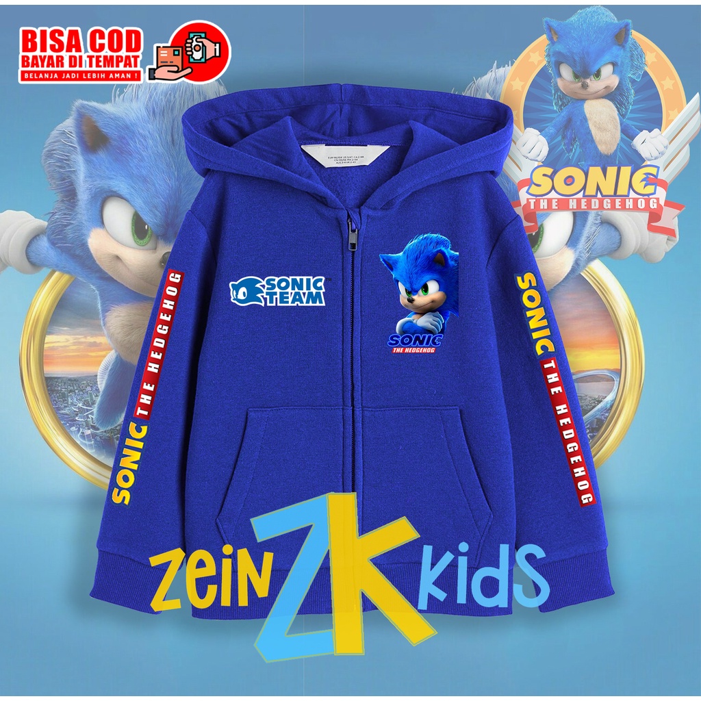 Kids Sonic The Hedgehog Jacket Hoodie/Kids Sonic The Hedgehog Sweater ...