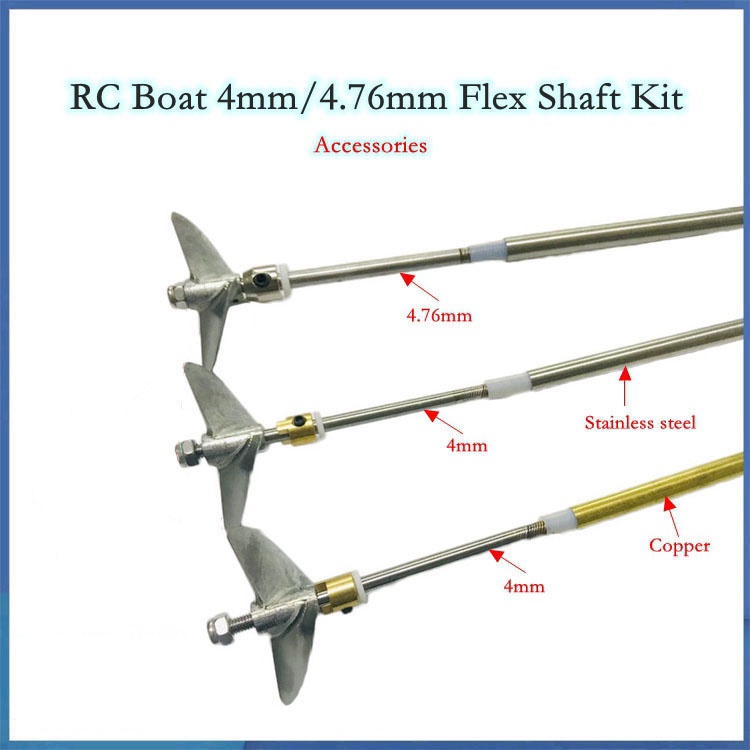 RC Boat Flex Shaft Kit 4mm 4.76mm(3/16