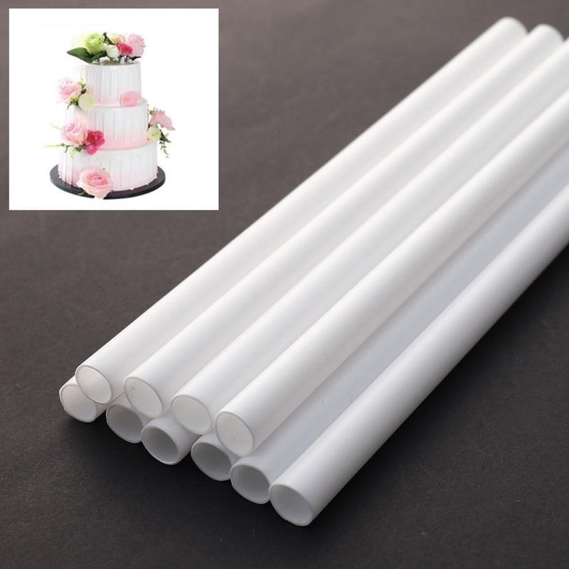 New 10Pcs 21cm/24cm/30cm Cake Dowels White Plastic Cake Support Rods ...