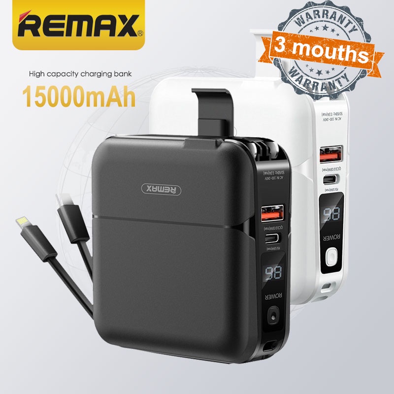 REMAX PowerBank 15000mAh 18W RPP-20 Fast Charge PD+QC3.0 Type-C With ...