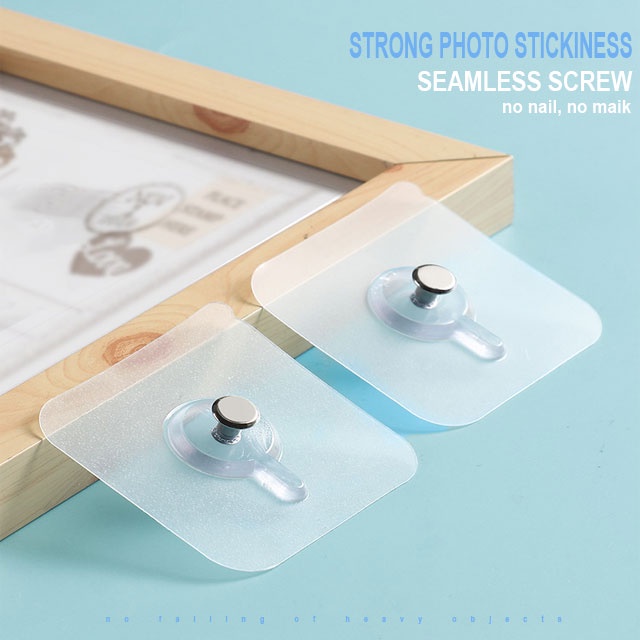 NonTrace Self Adhesive Nails Hook For Photo Frame Hole Hanging Nail