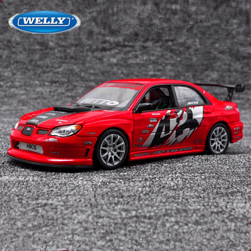 Welly 1:24 Subaru Impreza Alloy Performance WRX STI Alloy Racing Car ...