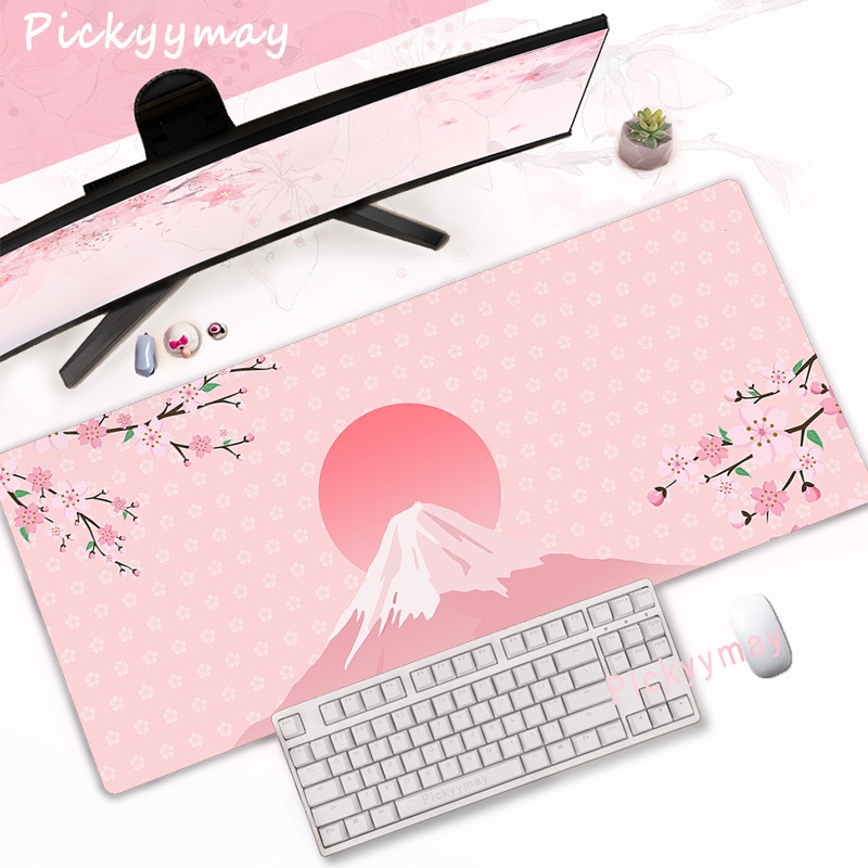 Mount Fuji Pink Sakura Large Mouse Pad PC Mausepad Computer Table ...