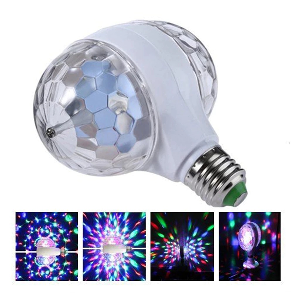 LED 6W Rotating Bulb Light with Dual Head Magic Stage Disco Lamp ...