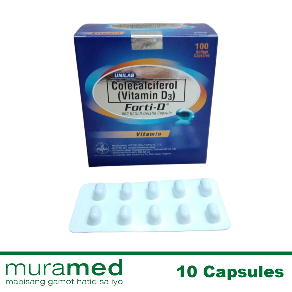 FortiD Vitamin D 800 IU Capsules 10's Shopee Philippines