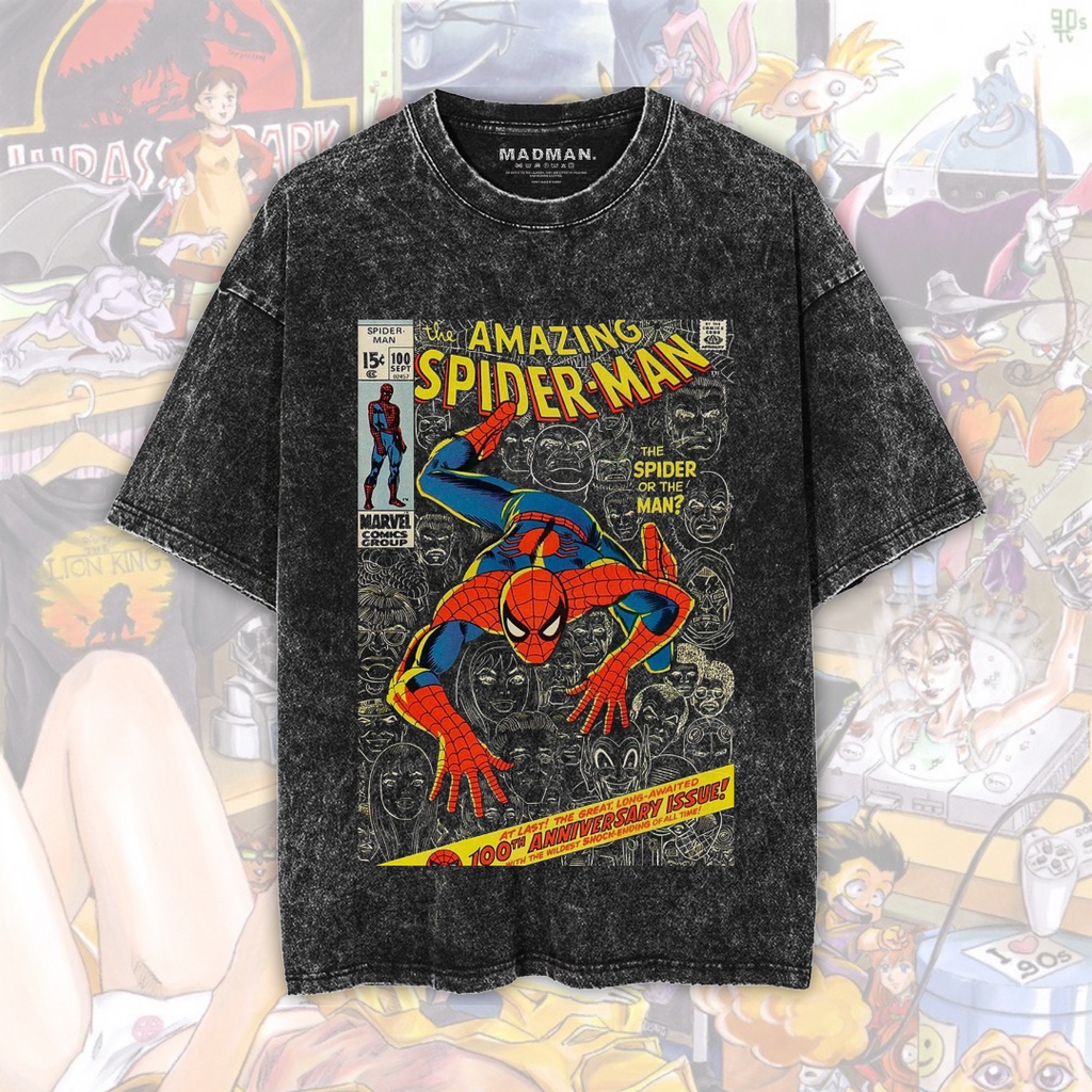 Madman T-Shirt SPIDERMAN Premium Oversize Stone Wash T-Shirt | Stone ...