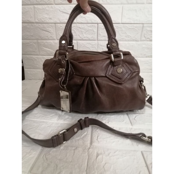 Marc By Marc Jacobs Classic Q Grooves 2 way Leather Handbag Shopee Philippines