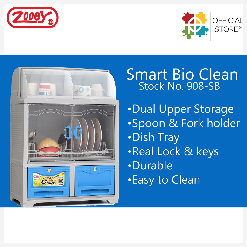 Zooey Smart Bio Clean Dish Cabinet/Organizer Stock No. 908-SB (RANDOM ...