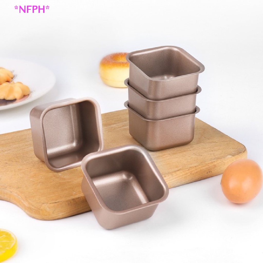 CKFR Small Square Toast Bread Baking Pans Non-Stick Carbon Steel Loaf