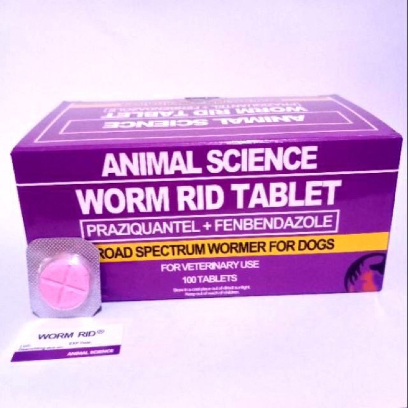 Animal Science Worm Rid Dewormer for Dog (Deworming Tablet ) 1tab