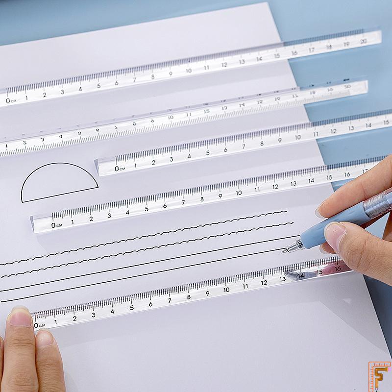 F |Creative Simple Transparent Triangular Scale Ruler Drawing Template ...