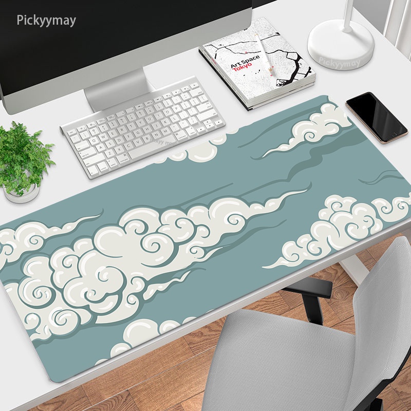 Art Mouse Pad Clouds Computer Keyboard Rubber Table Rug Desk Mat Clouds ...