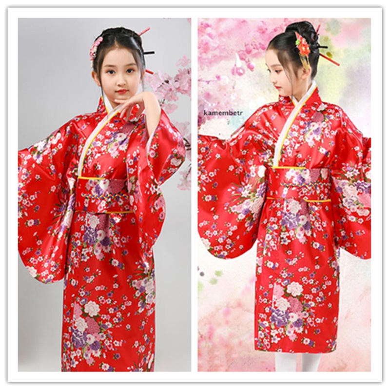 ka Japanese Traditional Dress Kimono Robe for Kids Girls Costume nn Shopee Philippines