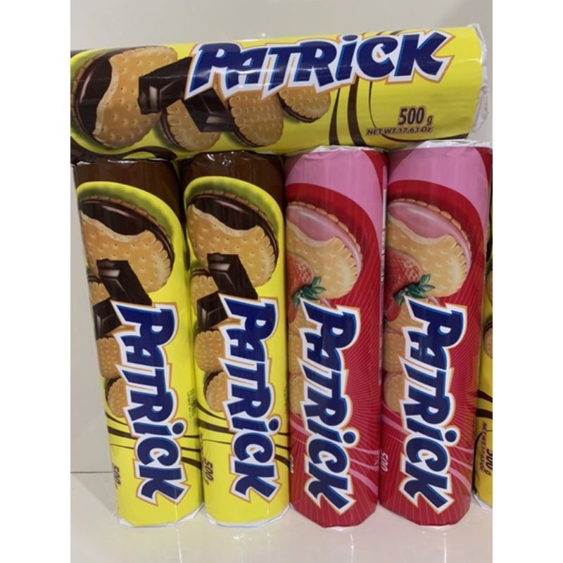 SALE‼️PATRICK BISCUITS CHOCOLATE STRAWBERRY FILLED BISCUITS | Shopee ...