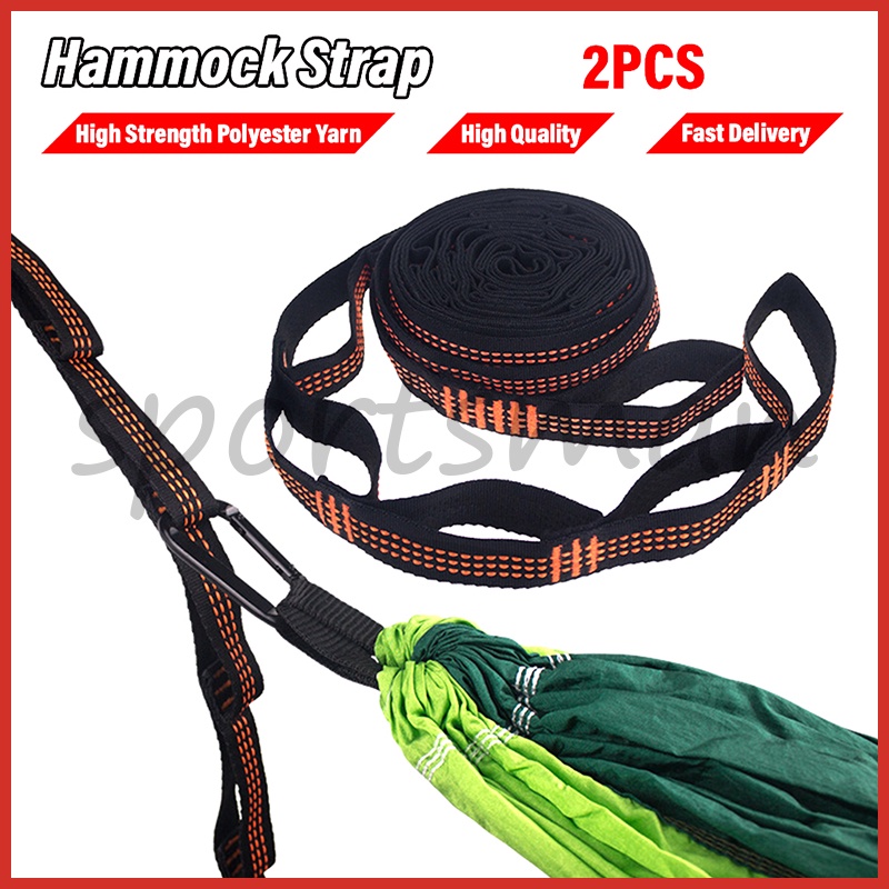 2pcs Adjustable Tree Hammock rope Hanging Load Bearing Rope Strap ...