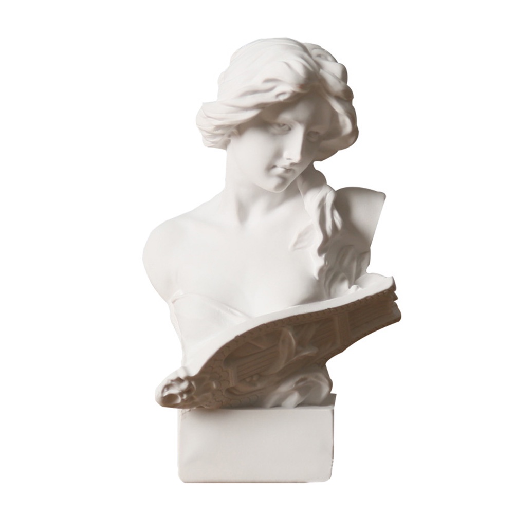 RAN 1Pc Bust Sculpture Gypsum Statue Greek Sculptures Home Ornament Greek Female Bust Sculpture