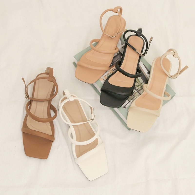 1 inch shop heel strappy sandals