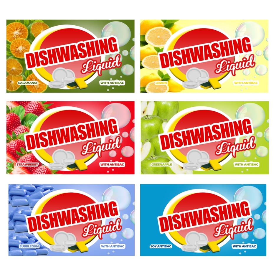 BRAND NAME STICKER LABEL FOR DISHWASHING LIQUID (10PCS) Shopee