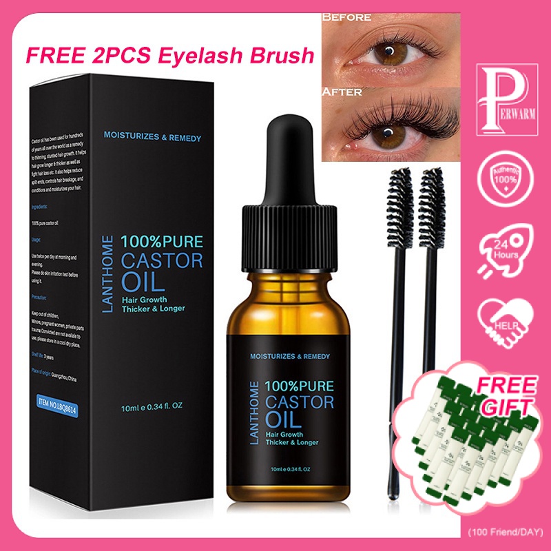 Eyelash Growth Liquid Fluid Growth Castor Oil Moisturizing Eyelash Care