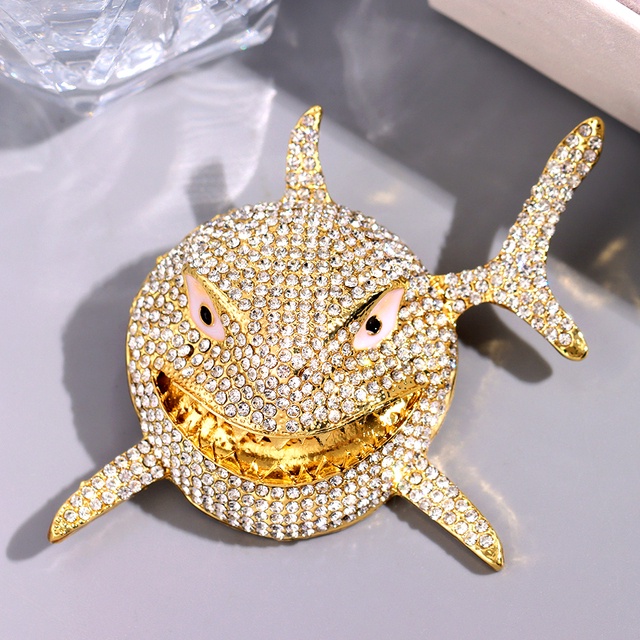 Jewelry Iced Out Shark Chain KRKC Custom Hip Hop Jewellery Cubic