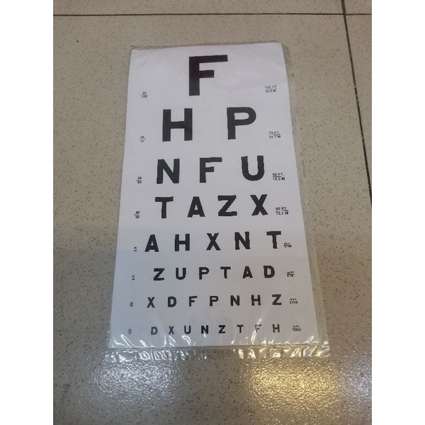 Snellen Chart Medium Size | Shopee Philippines