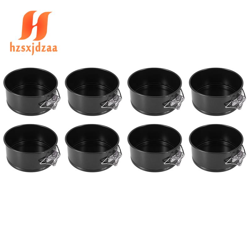 4-Inch Mini Springform Pan Set - 8 Piece Small Nonstick Cheesecake Pan ...
