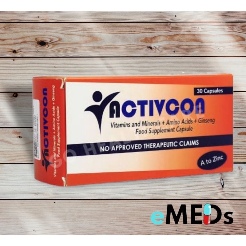 ACTIVCON Minerals+Amino Acids+Ginseng (30's/box) | Shopee Philippines