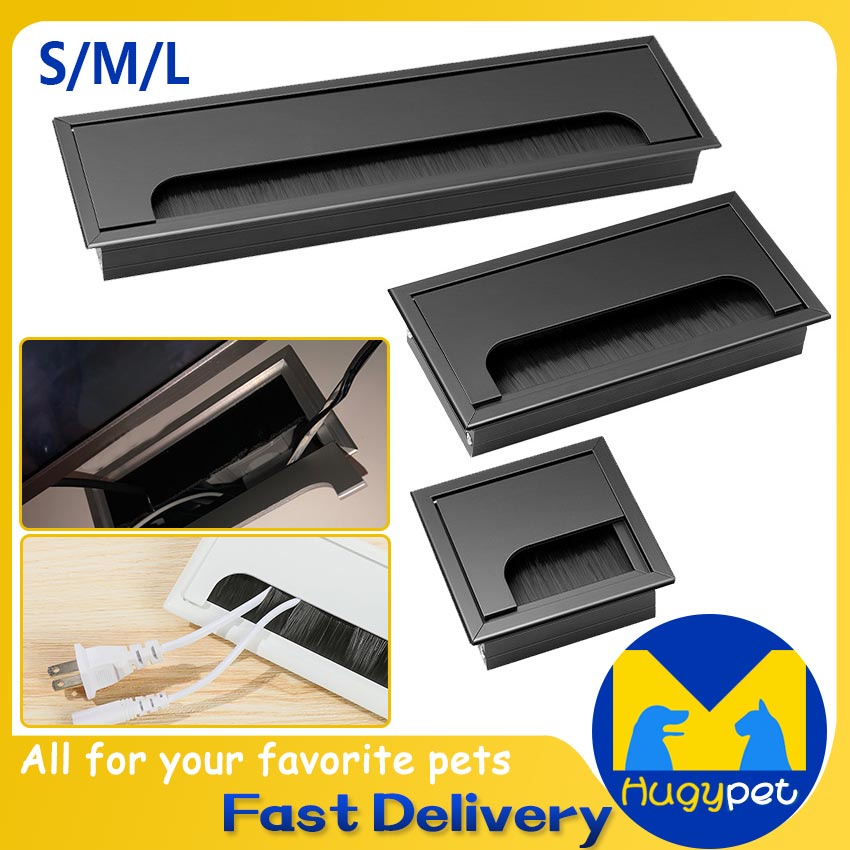 Computer Grommet Rectangle Line Box Wire Hole Cover Office Organizer ...