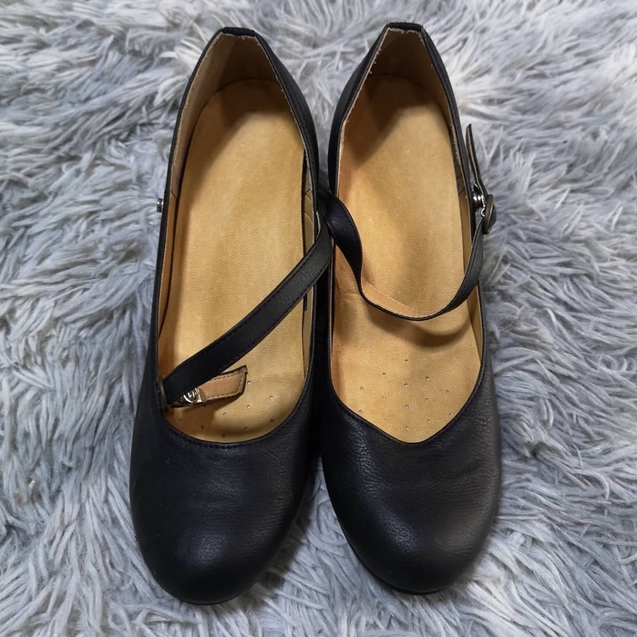 Black Leather Japan Heels | Shopee Philippines