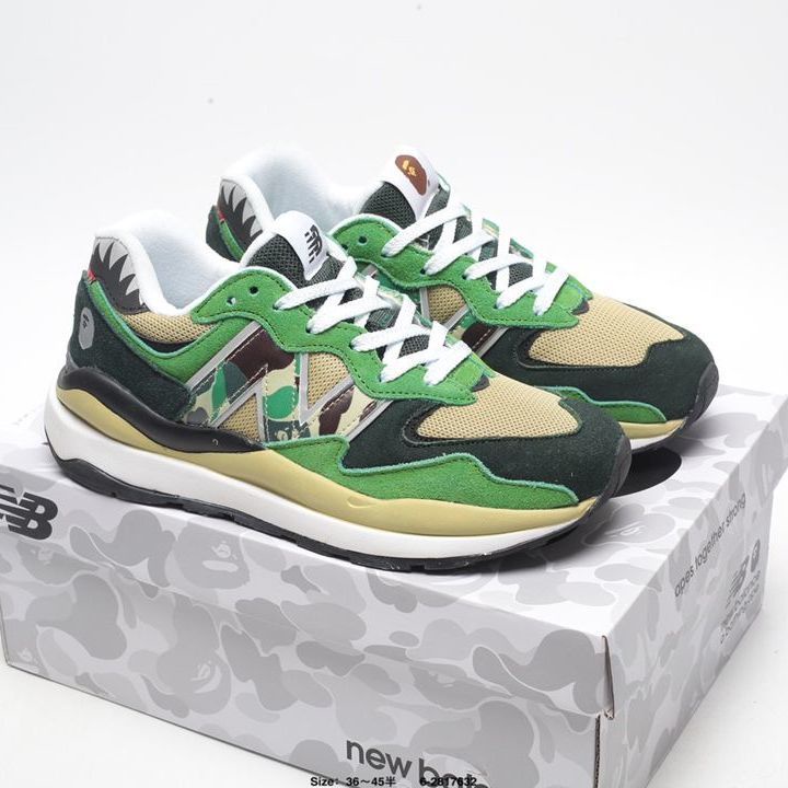 Bape × Nb 5740 Trendy Retro Casual Running Shoes Men's And Women's 