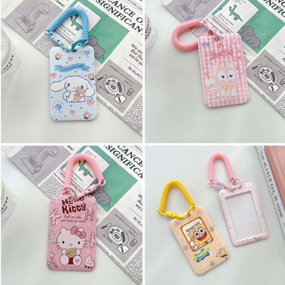 Cartoon Cute Cinnamoroll SpongeBob Student Card Holder Multifunctional ...