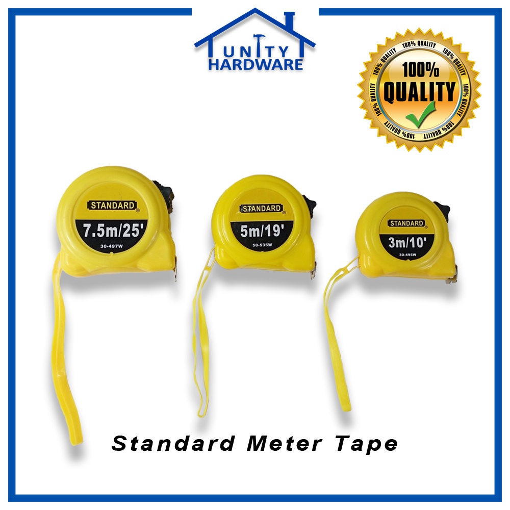 Standard Meter Tape Measure 3m, 5m, 7.5m Measurement Ruler Measuring
