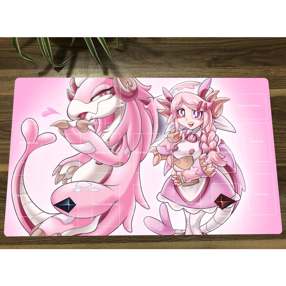 YuGiOh Nurse Dragonmaid & Dragonmaid Ernus TCG Mat Trading Card Game