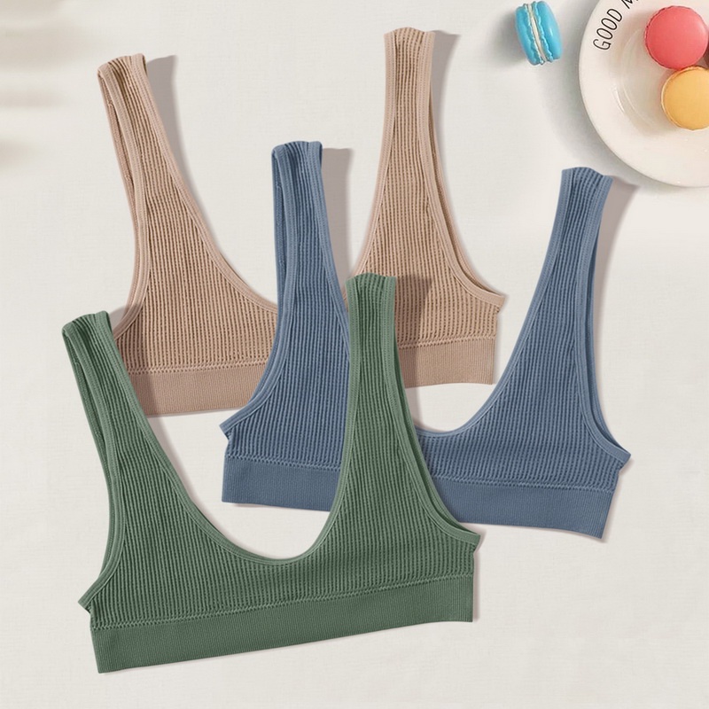 Top women Seamless Sports Bra Plunge bra Deep V Sexy crop tops women's