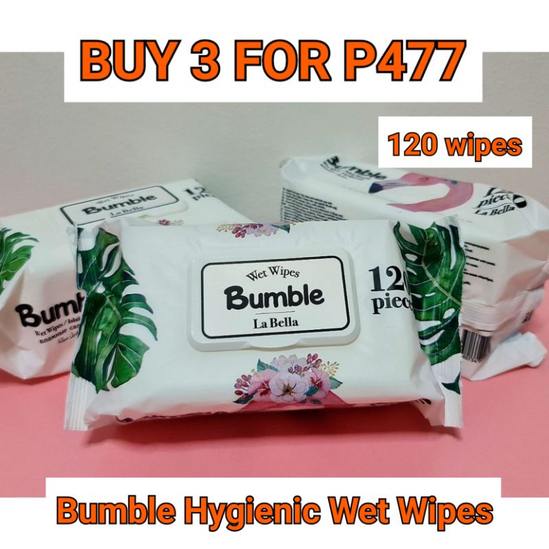 Bumble Wet Wipes 120s La Bella Hygienic Wet Wipes Shopee Philippines