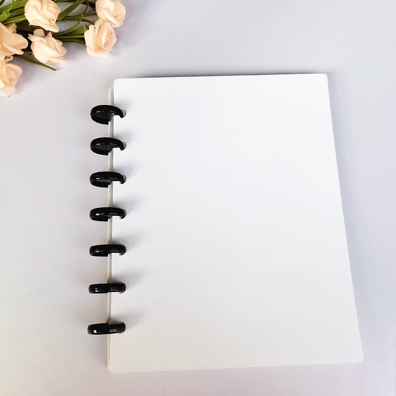【A5 Mushroom Ring Holes Binder With Hard Sleeves】DIY Cover Simple ...