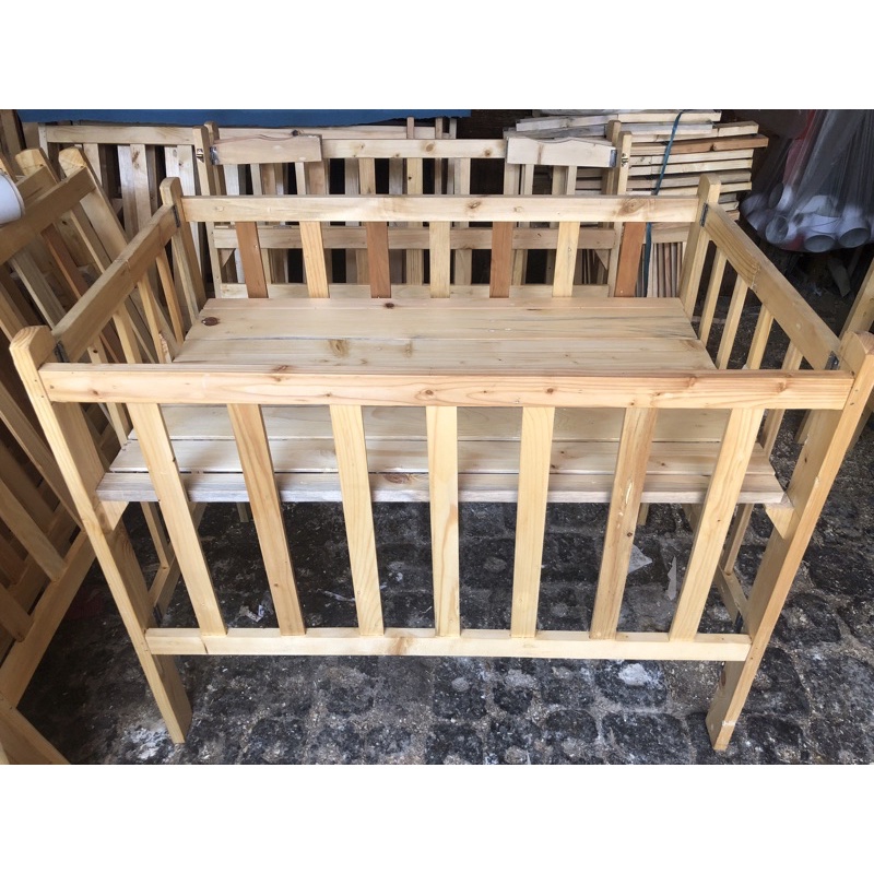 Ordinary Wooden Crib (Kuna) - Adjustable | Shopee Philippines