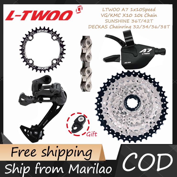 LTWOO A7 10S Shifter+Rear Derailleur+SUNSHINE Cassette 36/42T+VG 10 Speed  Chain+Chainring