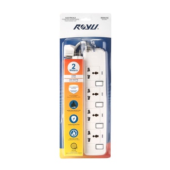 Royu 4-Gang Universal Extension Cord with Individual Switches | Shopee ...