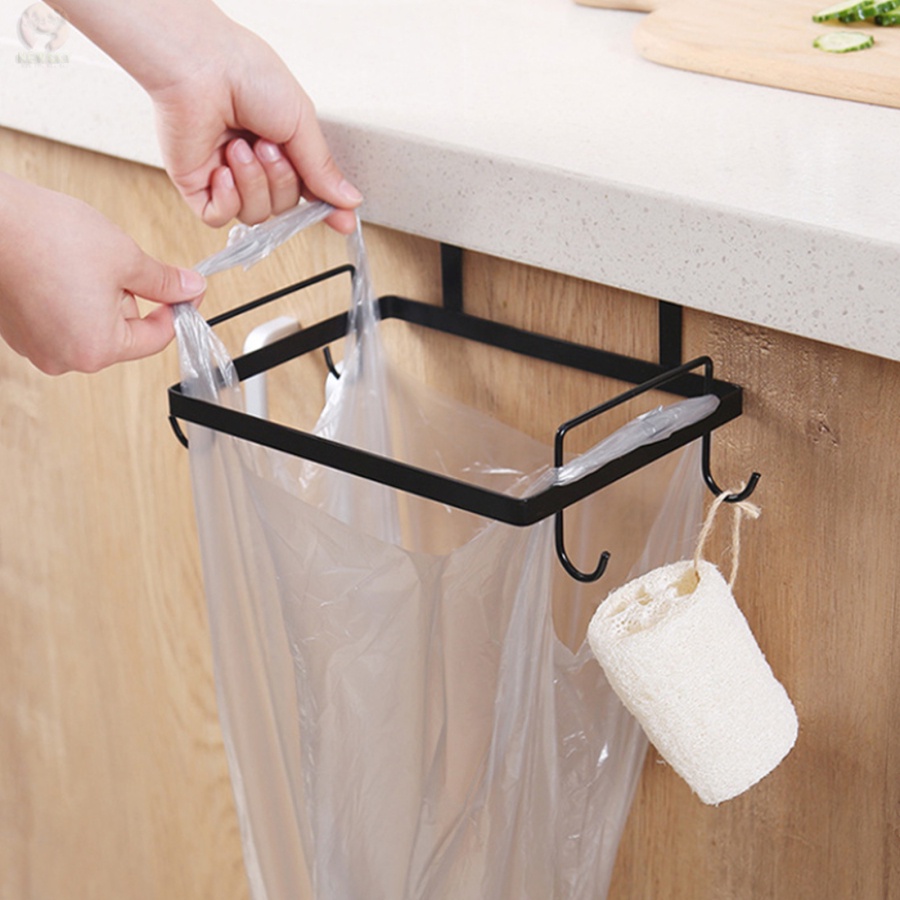 Newsky 1Pc Over The Cabinet Plastic Bag Holder Hanging Trash Made Of ...