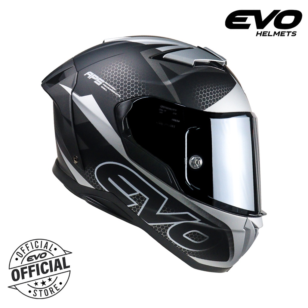 EVO XT 300 Apex Dual Visor Full Face Helmet Motorcycle With Free Clear Lens