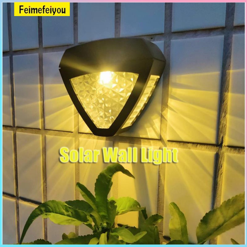 Solar Lights Outdoor Garden Light Waterproof Warm white LED Wall Lamp
