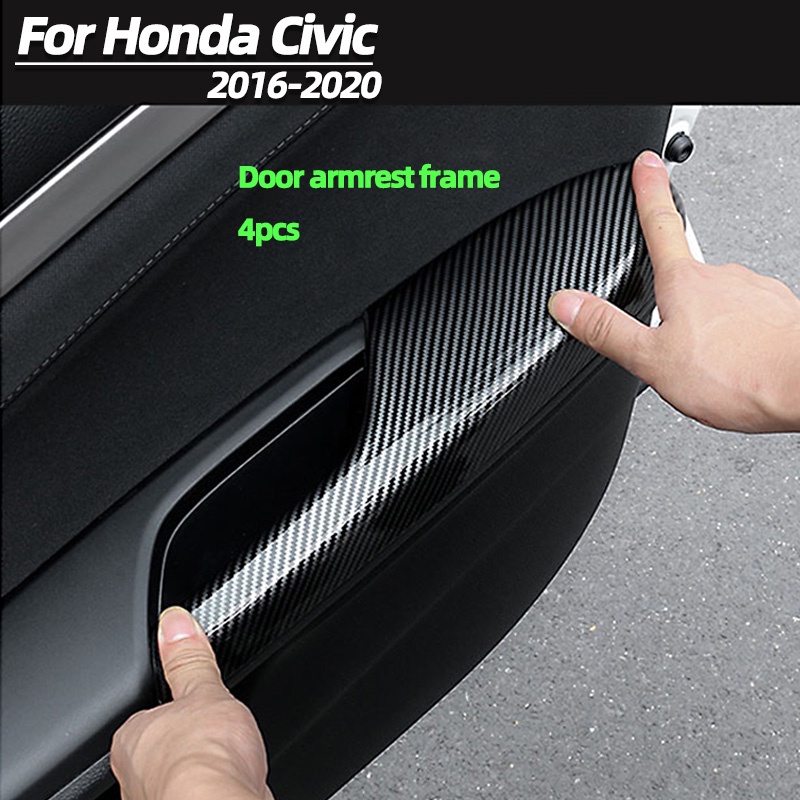 Car Stickers Inner Door Bowl Frame Decoration Carbon Fiber