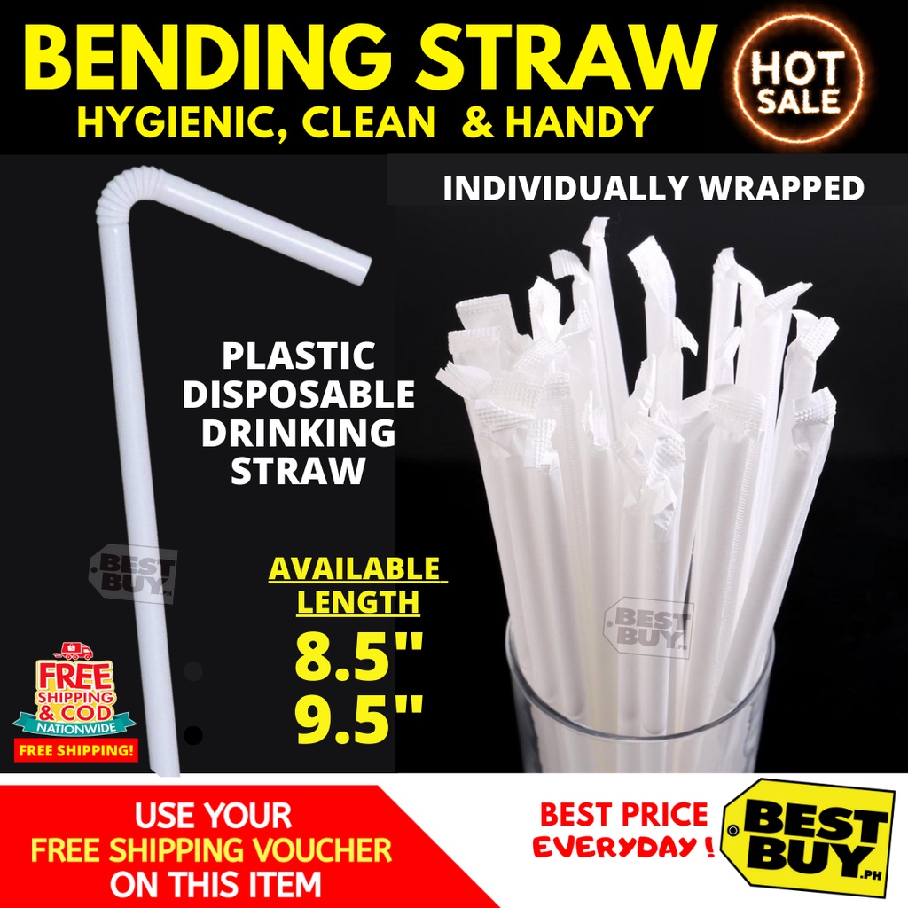 Bending Straw Individually Wrapped [CHEAPEST] Shopee Philippines
