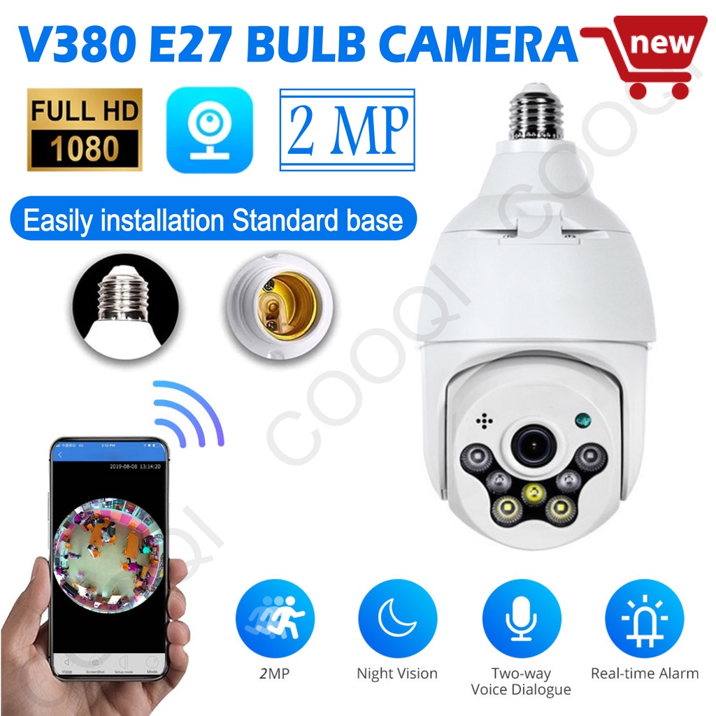 V380 K16S 1080P HD Light E27 Bulb Camera Wireless Wifi Remote View